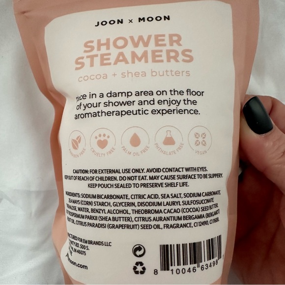 Joon x Moon Champagne Shower Steamers Cocoa + Shea Butters 7 Tablets 4.9 oz New - Picture 4 of 4